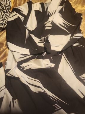 Black and White Abstract Print Jumpsuit